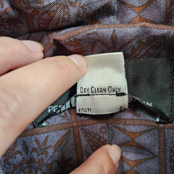 Peruvian Connection Women's Purple Abstract Print Zip Up Jacket. Size 14/L - Picture 4 of 7